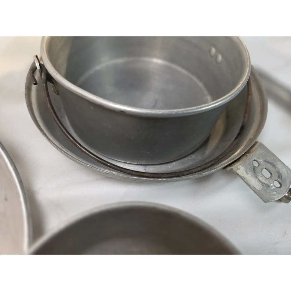 Vintage BSA Boy Scouts of America  Aluminum Mess Kit Frying Pan Bowl Camping